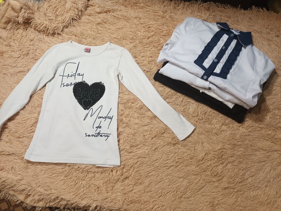 Лот кофта р140-152, рубашка, блузка, болеро, юбка