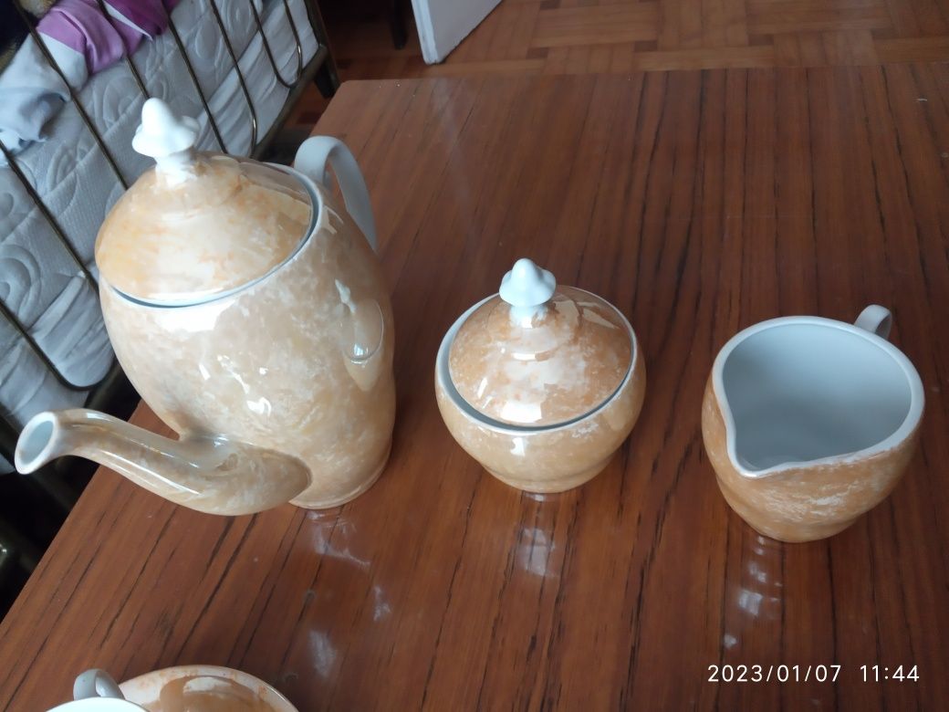 Porcelana zestaw kawowy 12 osobowy włocławek zabytek