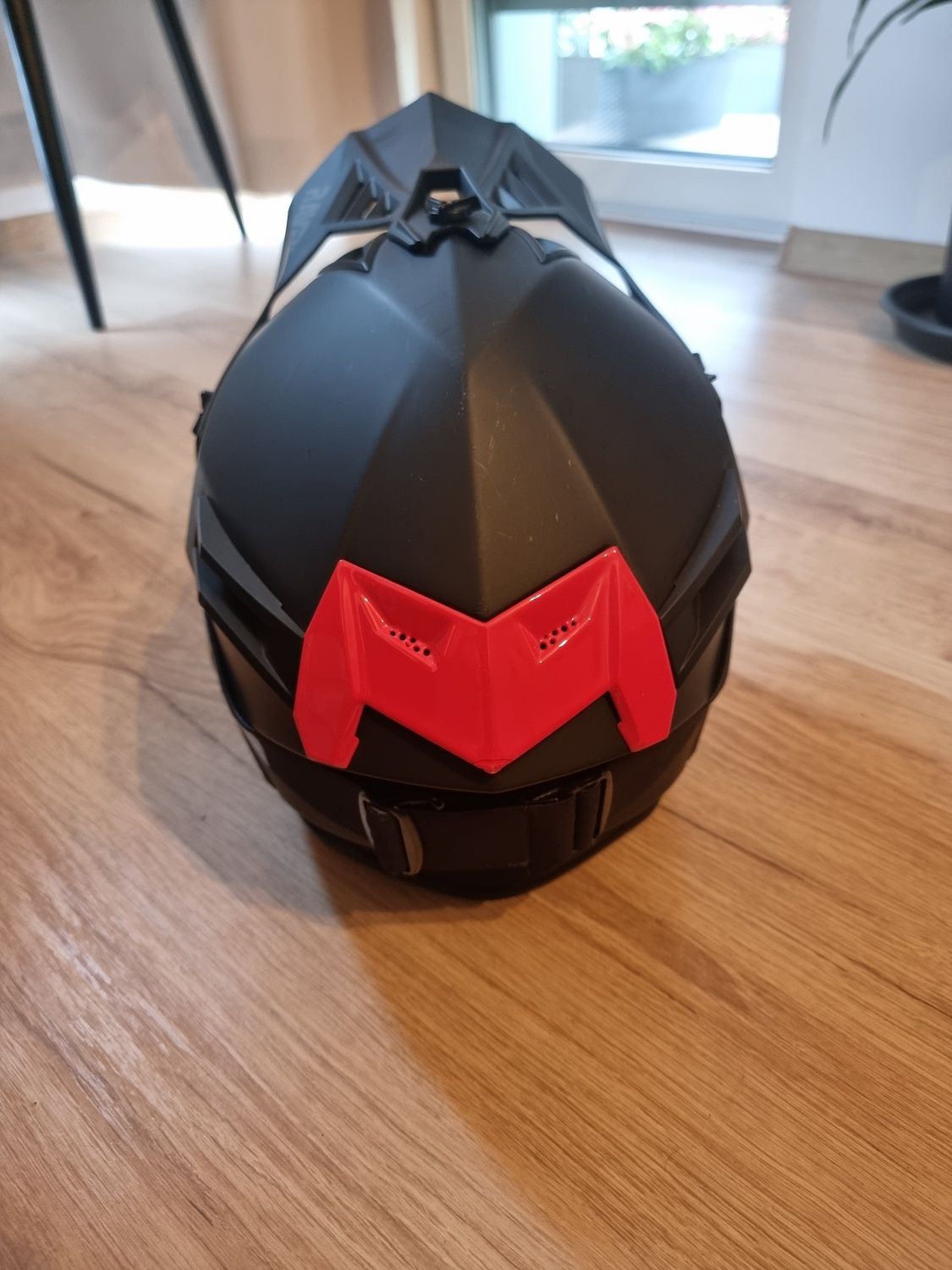 Kask Raven Aspire Evo MX Black Red + Gogle Cross Raven Edge Magnetic B
