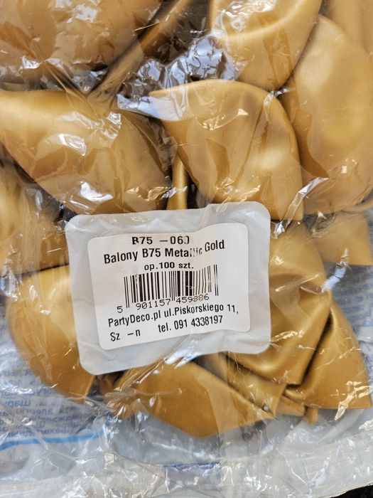 Balony belbal B75 Metallic Gold 75 szt