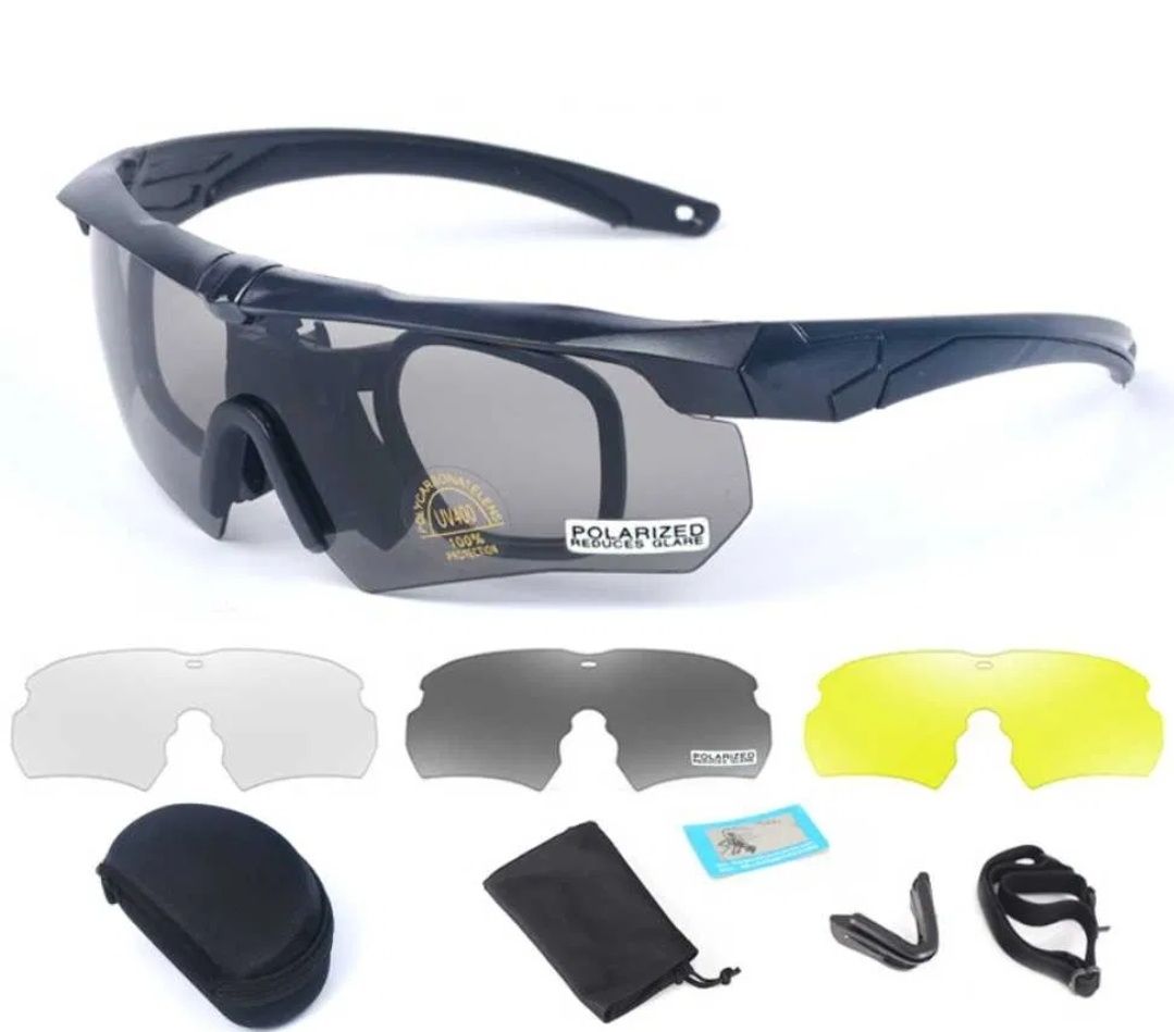 Тактичні захисні окуляри ESS CROSBBOW із трьома змінними лінзами