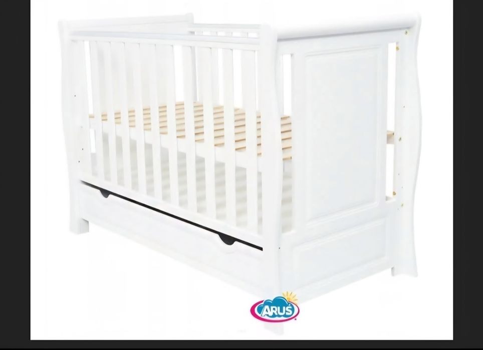 Łóżeczko dziecięce Aguś Megan 2 z materacem i szufladą