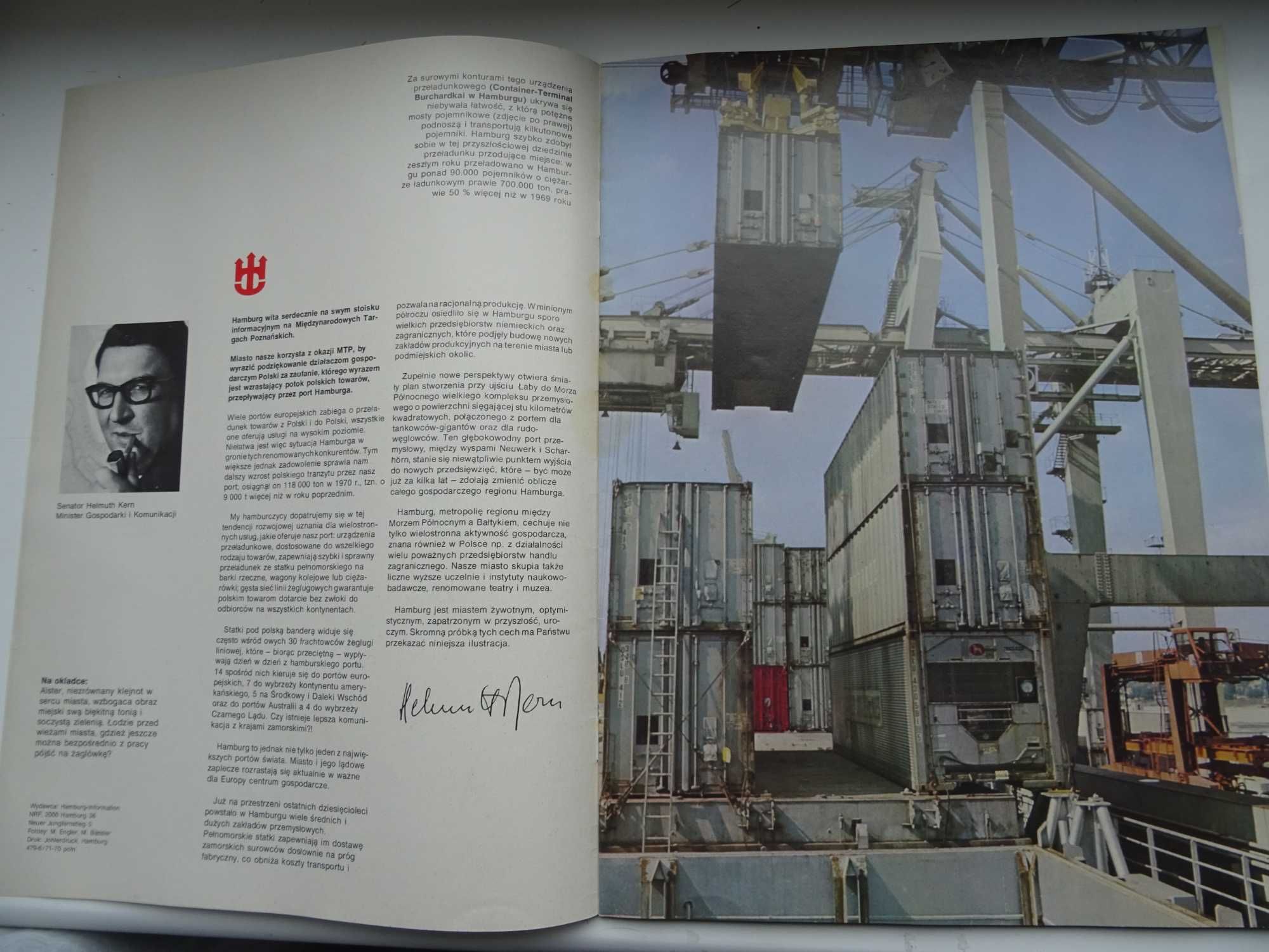 Hamburg 1970 RFN dwie broszury ilustrowane