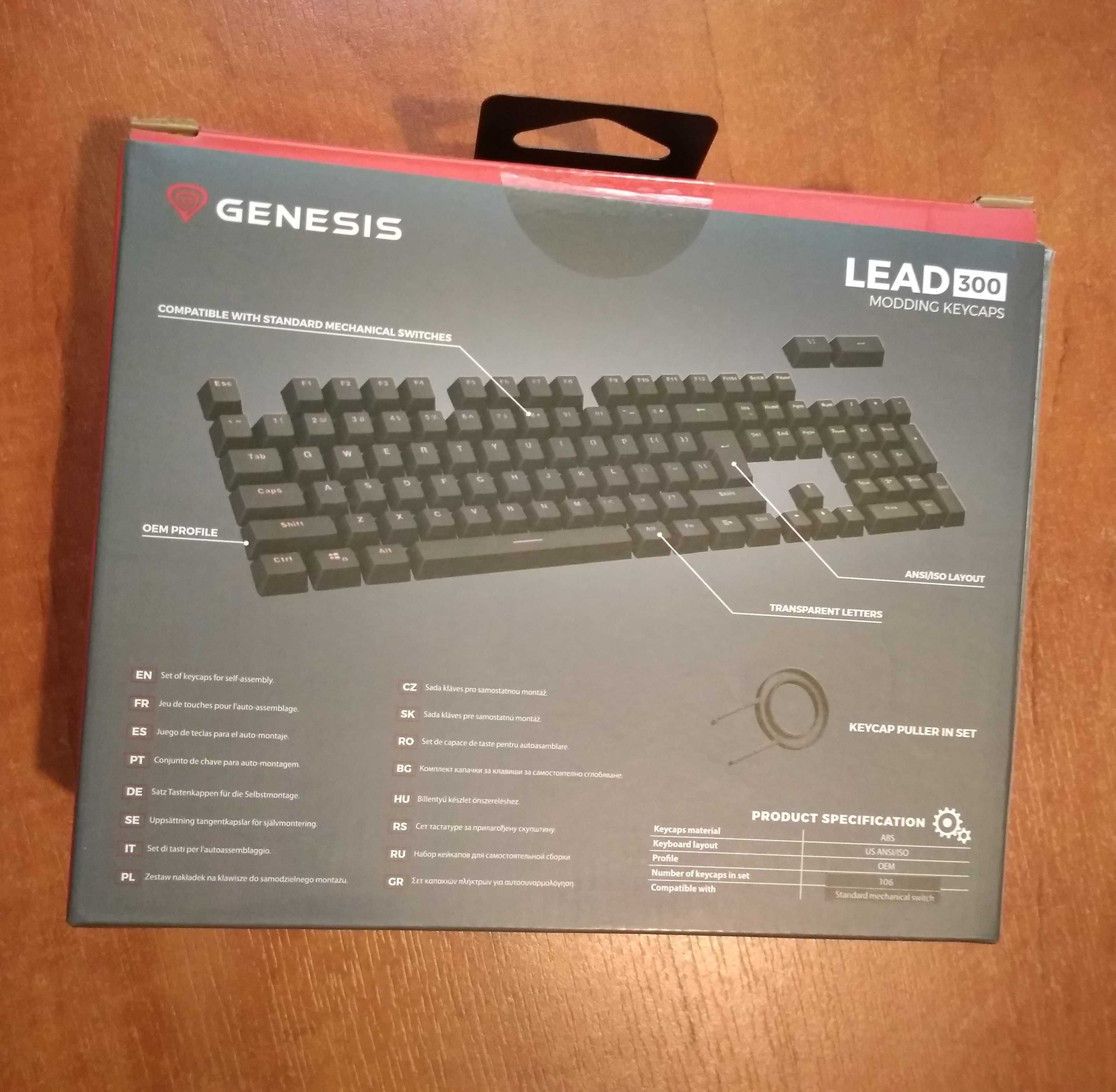 Genesis Lead 300 Modding Keycaps Pomarańczowe