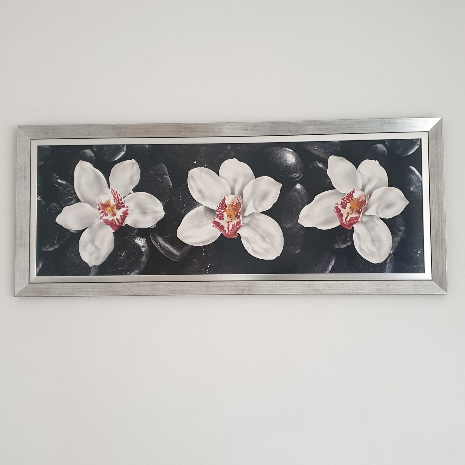 Duży obraz kwiaty orchidea storczyk 110x45cm Pokój salon