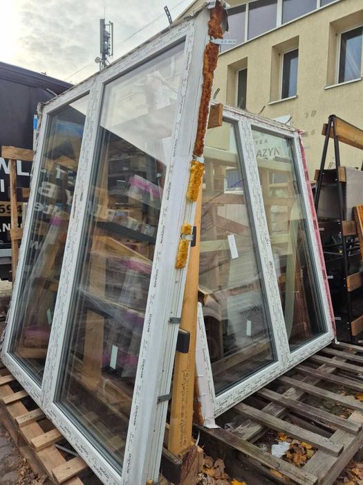 Okno tarasowe PCV 1960x2240 antracyt lewe niemal nowe z demontażu