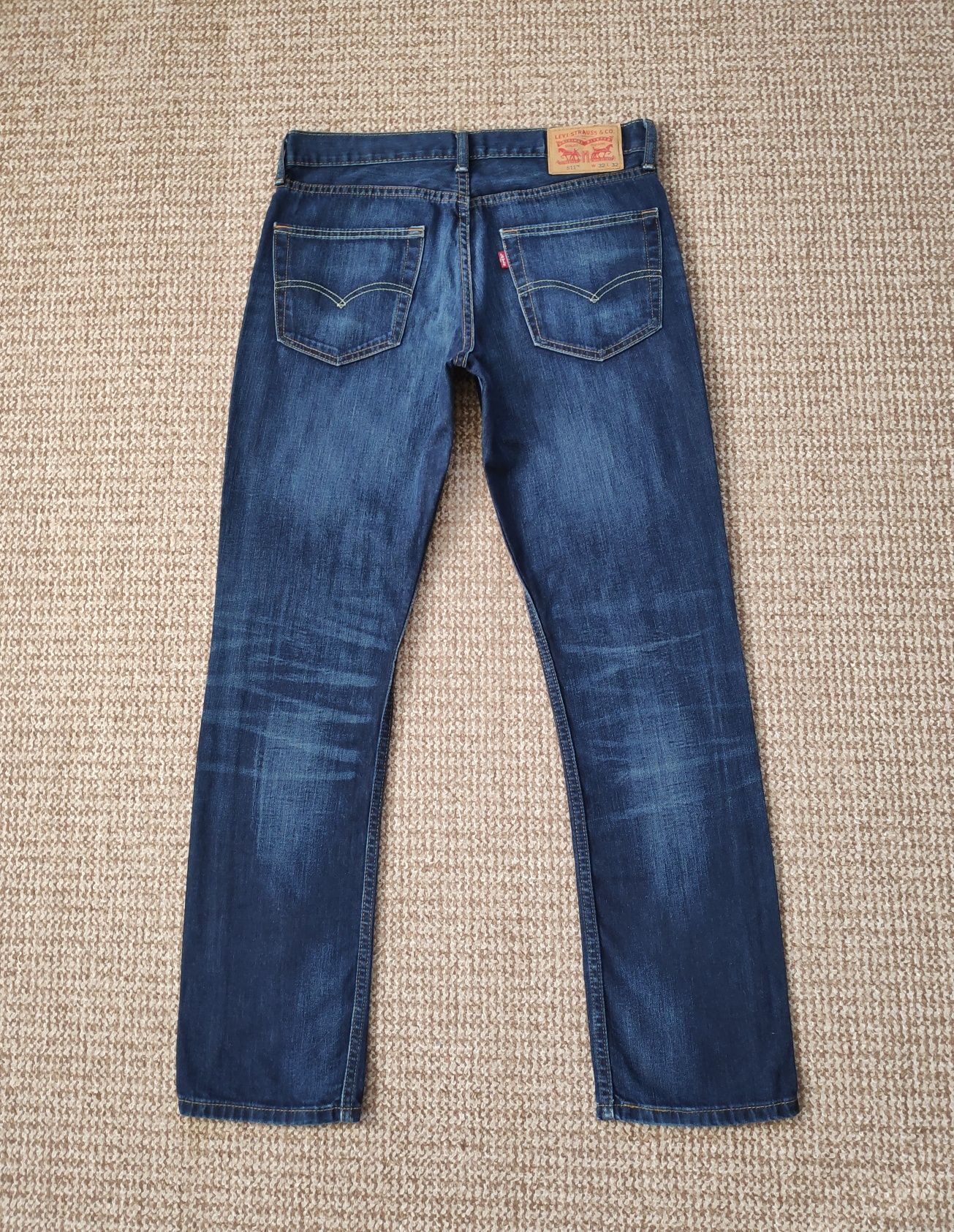 LEVI'S 511 джинсы Оригинал W32 L32 синие slim fit лівайс