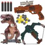Pistolet Na Strzałki Piankowe Kusza Na Kulki Tarcza Dinozaur Zestaw