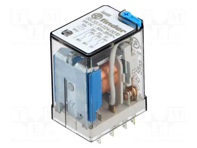 Przekaźnik: elektromagnetyczny; 3PDT; Ucewki: 24VDC; 10A/250VAC