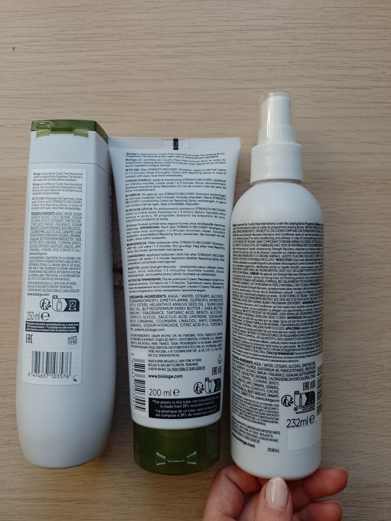 Biolage Strenght Recovery szampon odżywka i spray