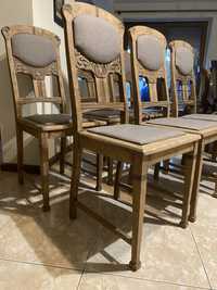 Krzesło krzesła drewniane po renowacji art deco zestaw 6 sztuk