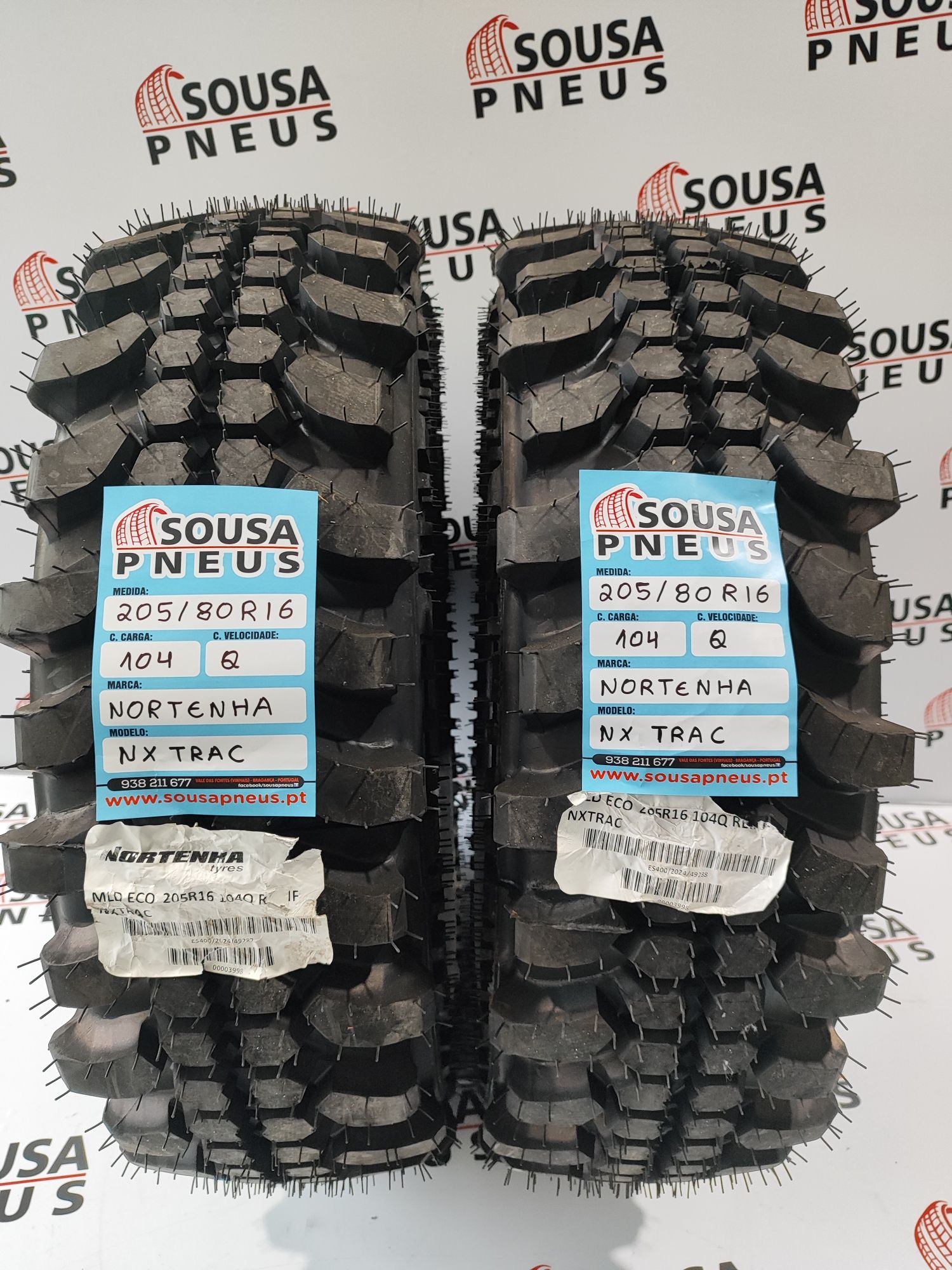 230 Euros 2 pneus novos Nortenha 205-80R16 Oferta dos Portes