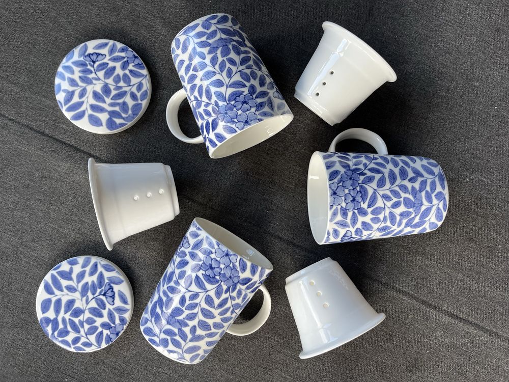 Kubek z ceramicznym zaparzaczem royal tea komplet 3