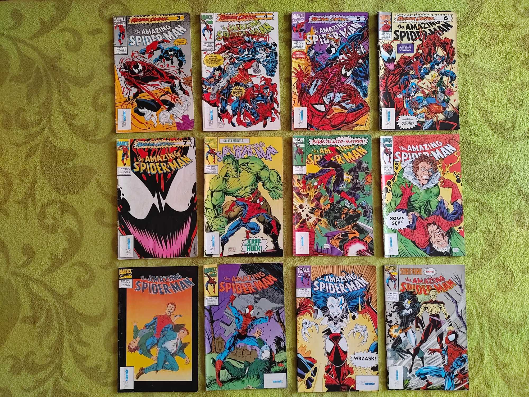 Komplet: 102 komiksy Spider-Man (wszystkie wydane przez TM-Semic)