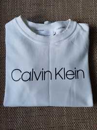 Bluza Calvin Klein  bawełna organiczna biała.