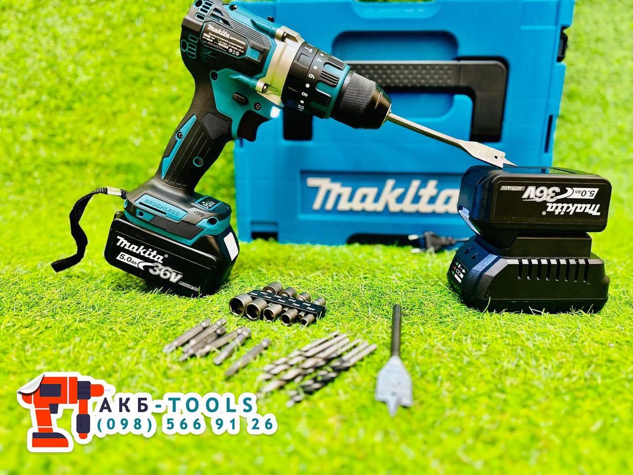 Акумуляторний Шуруповерт Makita DHP 485 + удар Безщітковий 36V 5A