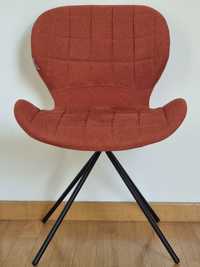 Krzesło designerskie OMG Zuiver pomarańczowe, tapicerowane