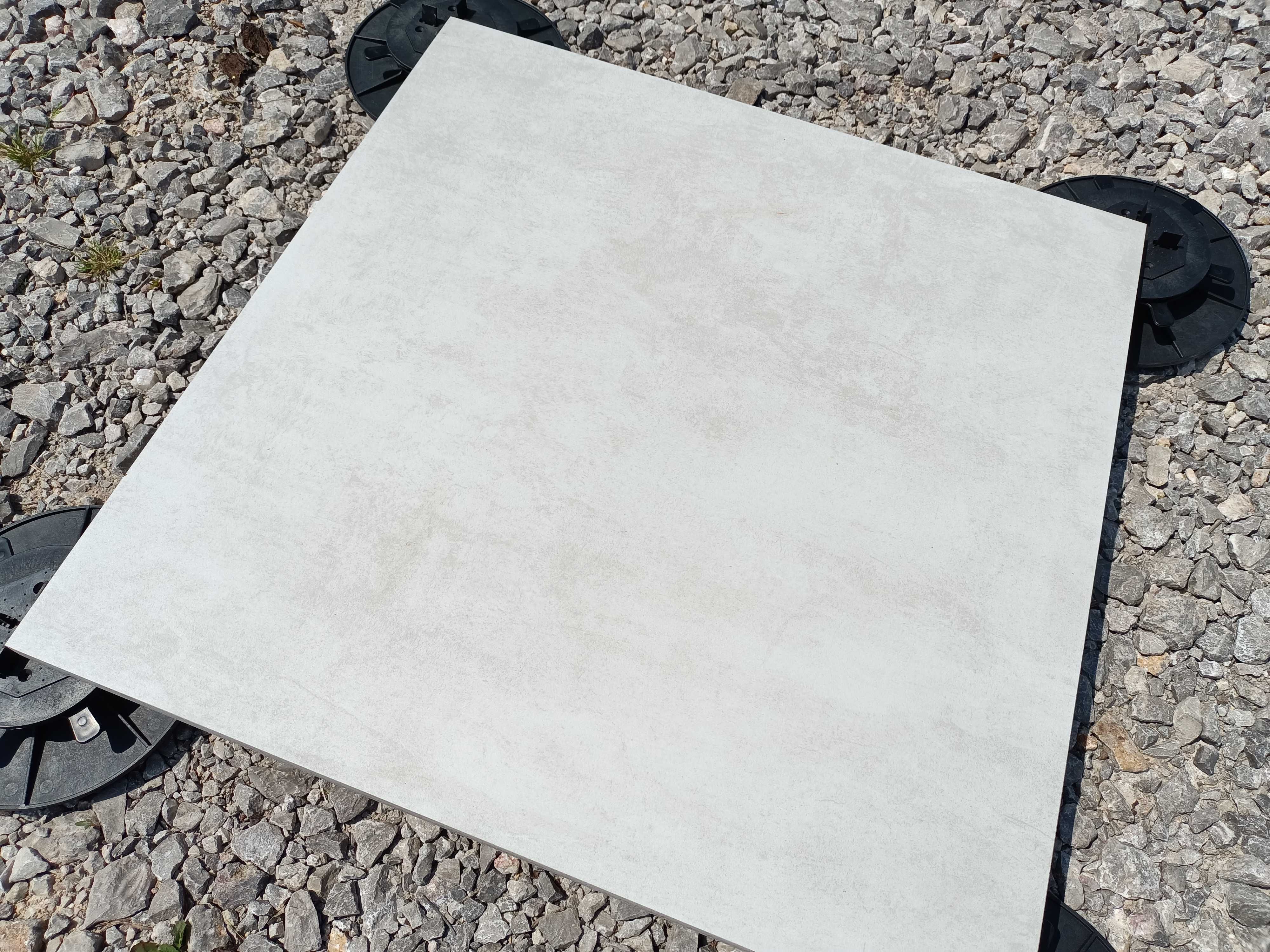 Gres szkliwiony płytki gresowe tarasy altany Beton Bianco 60x60 Gat.1