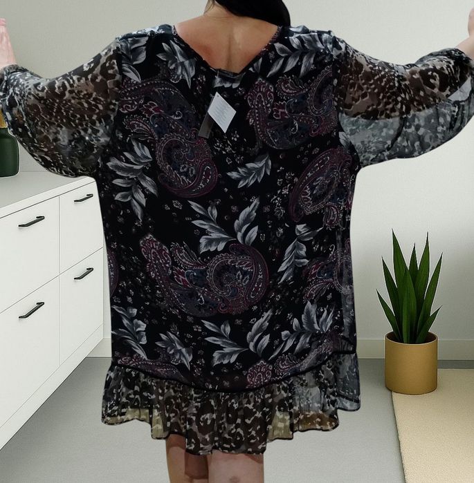 Nowa przepiękna sukienka tunika damska plus size rozmiar 62/64