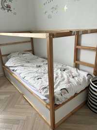 Łóżko Ikea KURA - piętrowe, materac!