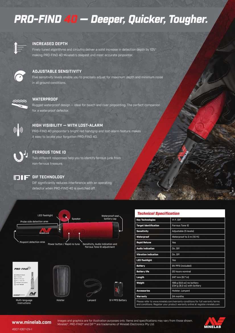 Wykrywacz PRO-FIND 40 - MINELAB - Nowość