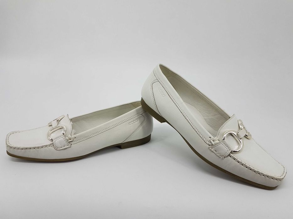 Шкіряні мокасини туфлі Ecco eur-39 устілка 26 см на стопу 25 см