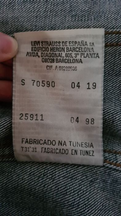 Casaco de ganga vintage da Levis