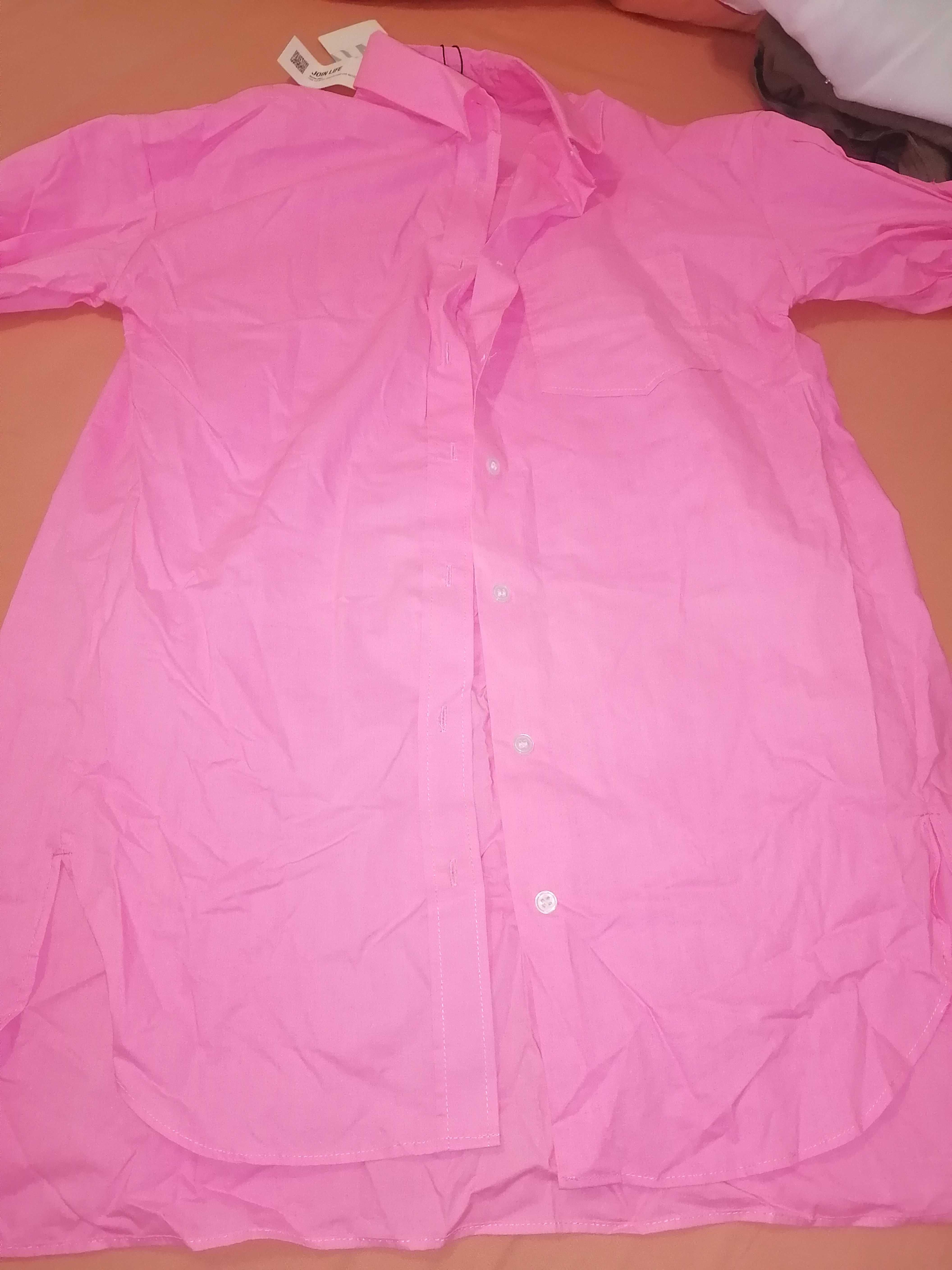 Camisa rosa fashion zara estilo oversize XS