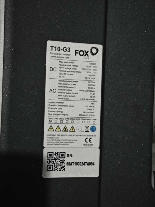 falownik FOXESS T10-G3 z modułem WiFi