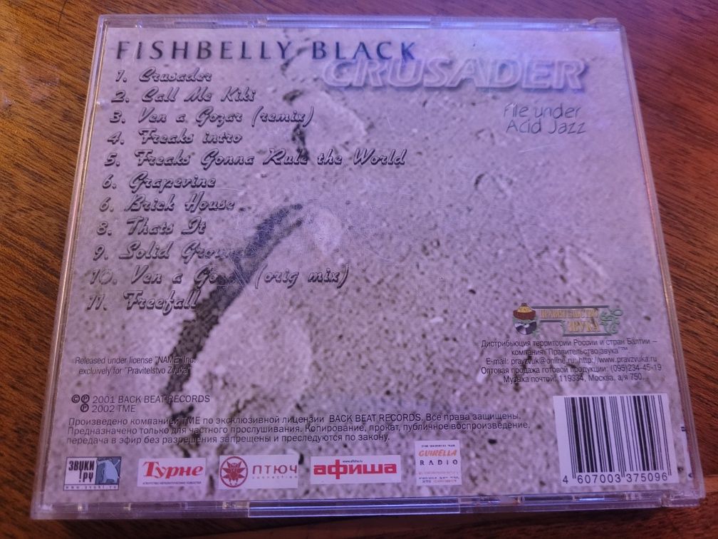 CD Fishbelly Black Crusader 2001 Back Beat Records /funk/