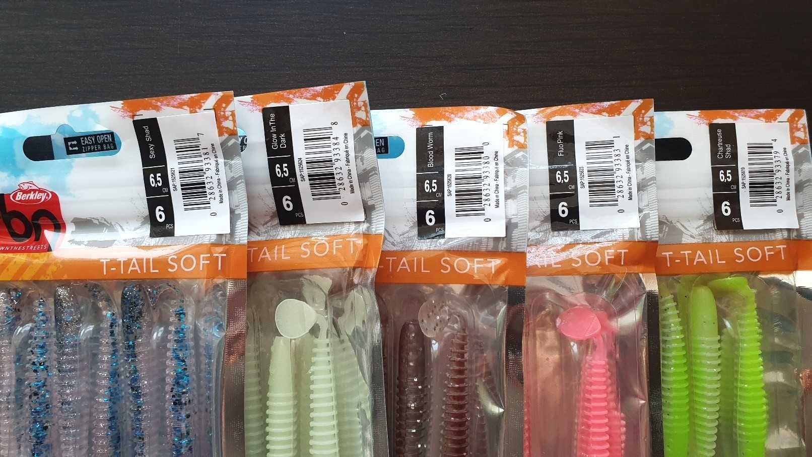 Guma Berkley URBN T-Tail Soft 6,5cm - Zestaw 5 opakowań Mix - 30 szt