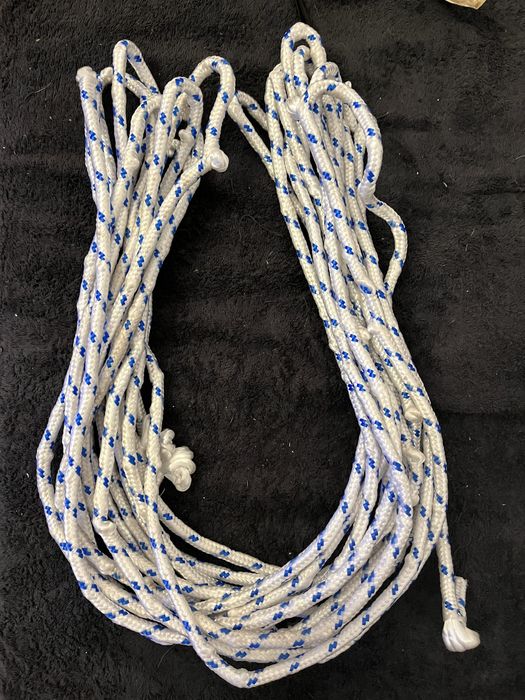 Lina pleciona polipropylenowa 12 mm x 15 m biało-niebieska