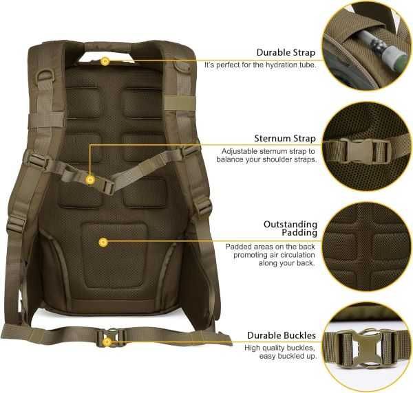 Mardingtop Plecak trekkingowy wojskowy taktyczny militarny 40 L khaki