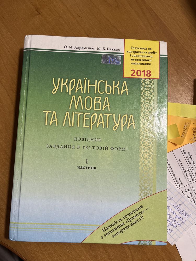 Українська мова та література Нмт підручник Авраменко