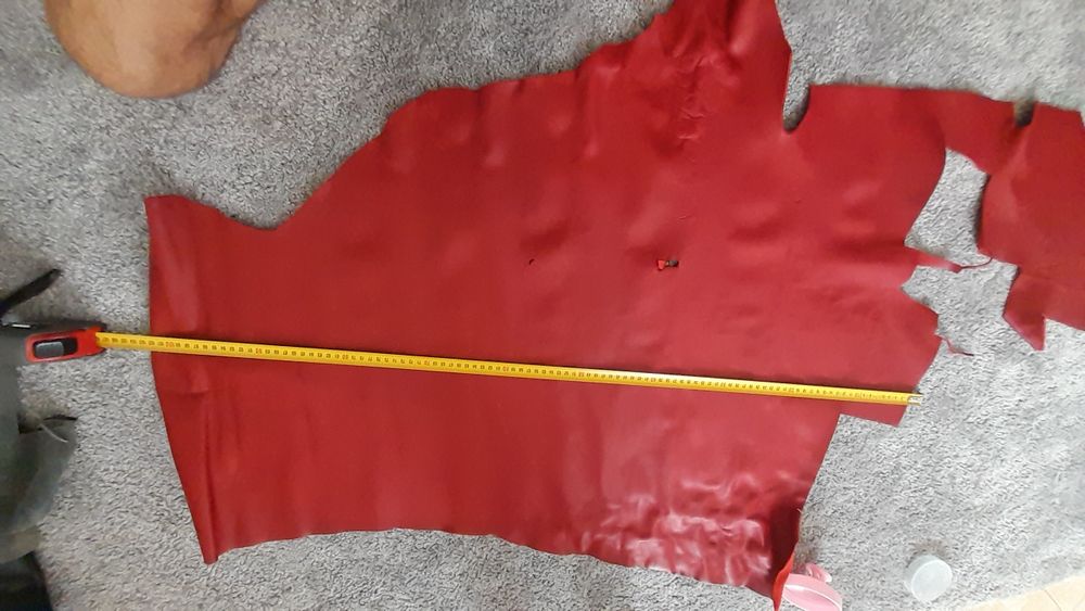 Couro Vermelho Genuíno