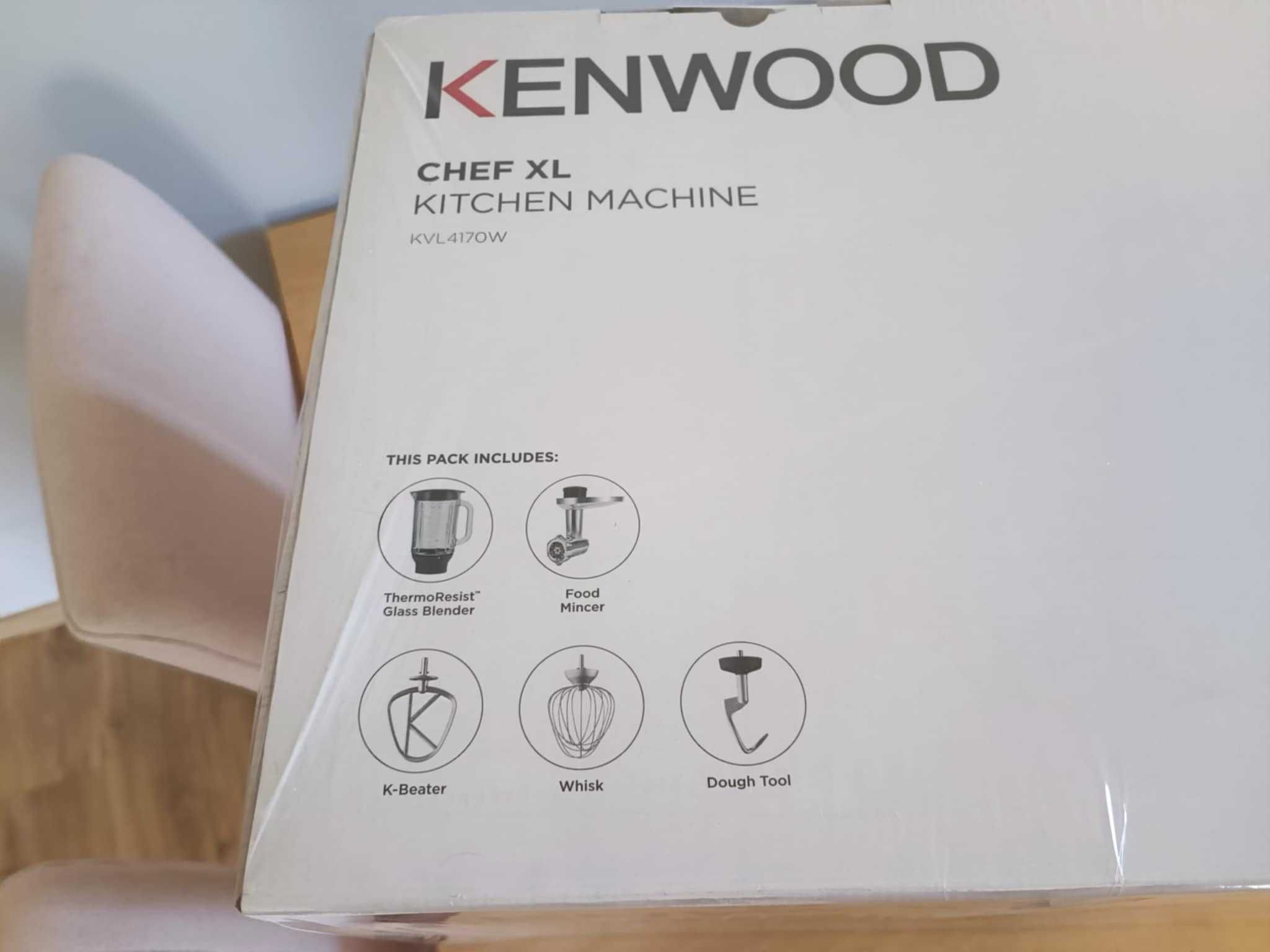 Robot planetarny KENWOOD KVL4170W Chef XL + maszynka  i blender  /NOWY