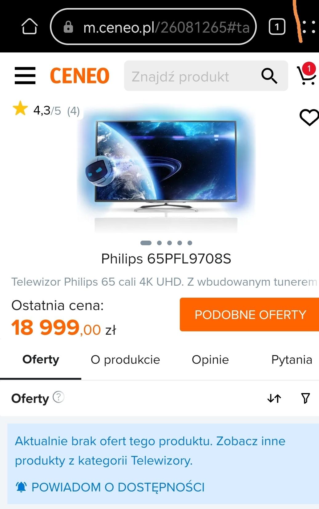 65" Philips 4k 3D Smart TV 3x Ambilight telewizor 100hz