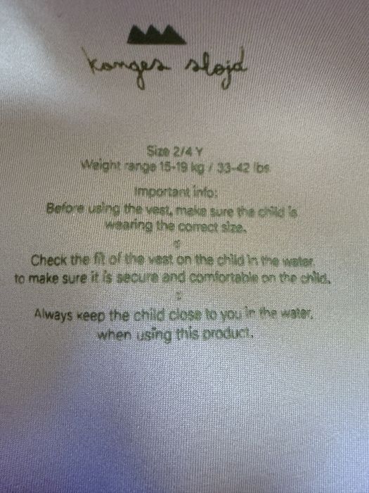 Konges Slojd kamizelka do pływania dziecięca. Rozmiar 2/4