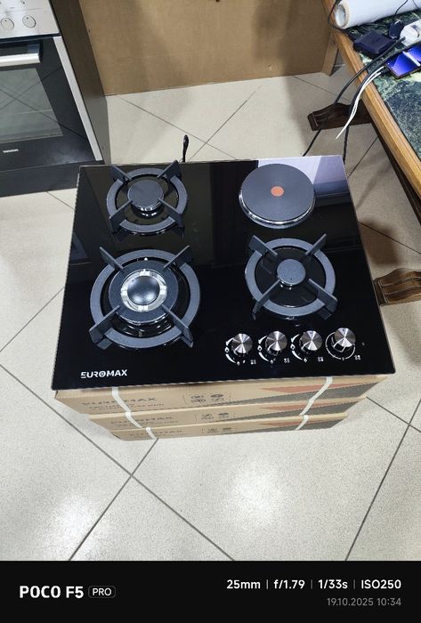 Газова Комбінована Варильна поверхня Euromax 60 см 3+1 Акція розпродаж