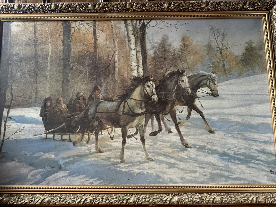 Duzy obraz z koniami