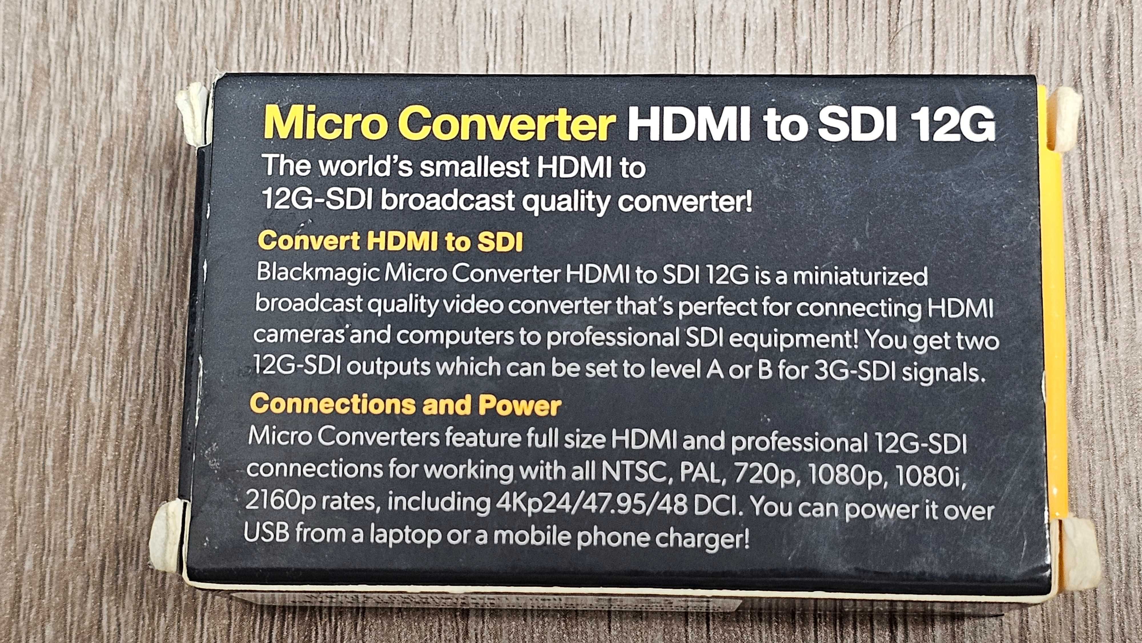 Conversor digital HDMI para SDI 12G Blackmagic