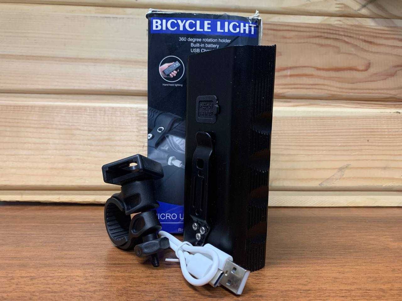 Велосипедна фара Ліхтар 5 діодів 3600лм живлення 10 000 Ah USB