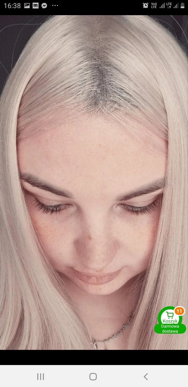 Blond peruka włosy Lux hair