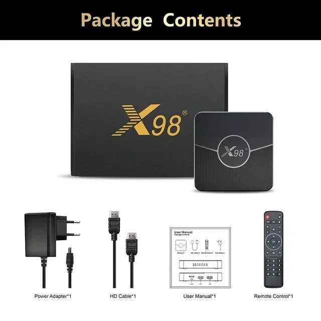 Box Android 11 X98 Plus 4Gb+32Gb Amlogic S905W2 AV1