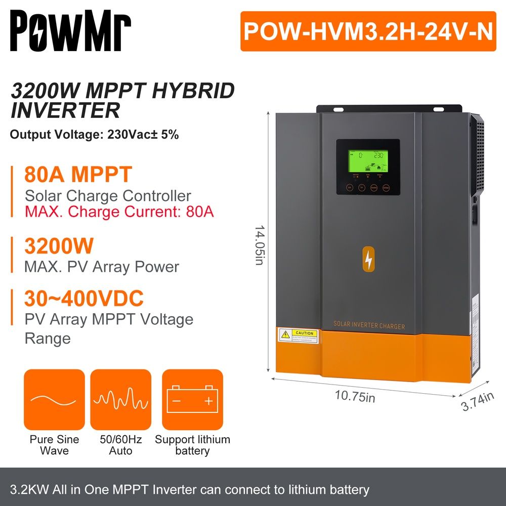 Гибридный инвертор PowMr 3.2KW