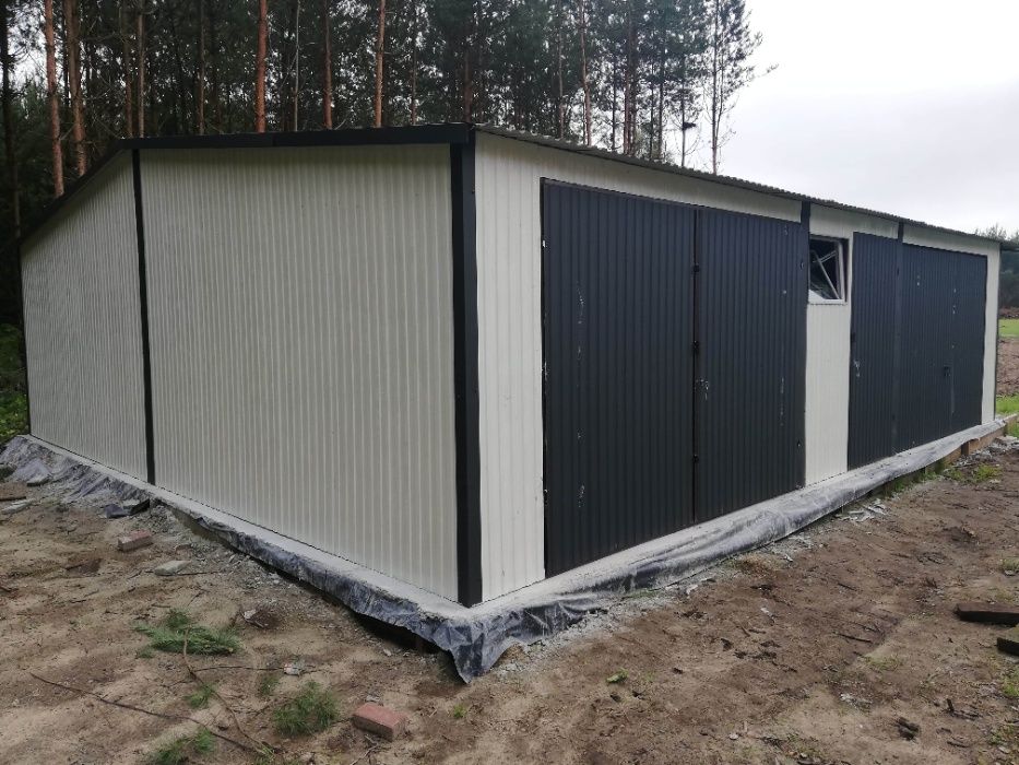 Garaż Blaszany Dwuspadowy 8x6 Blaszaki Garaże Blaszane Wiaty Producent