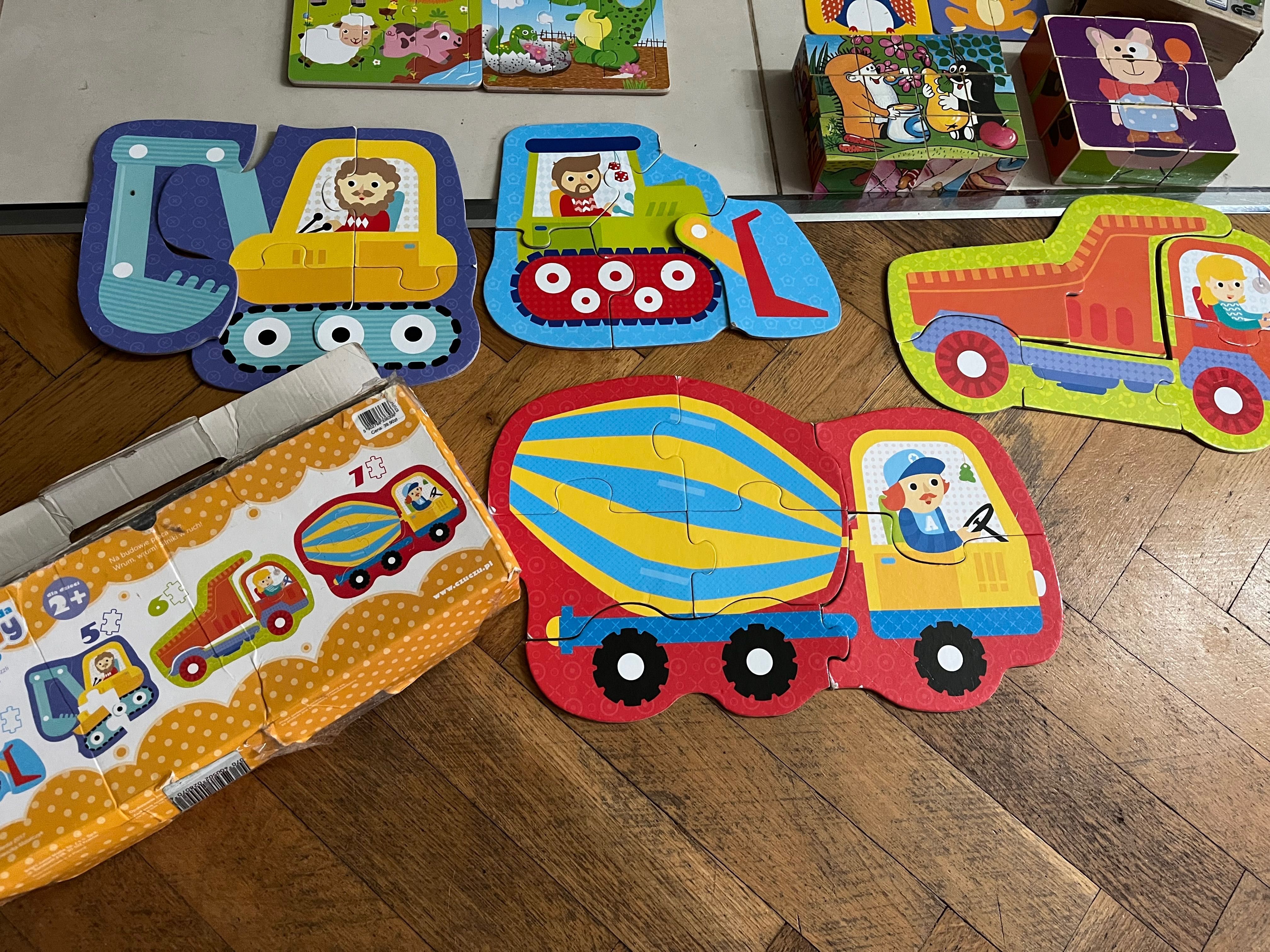 Puzzle drewniane układanki klocki