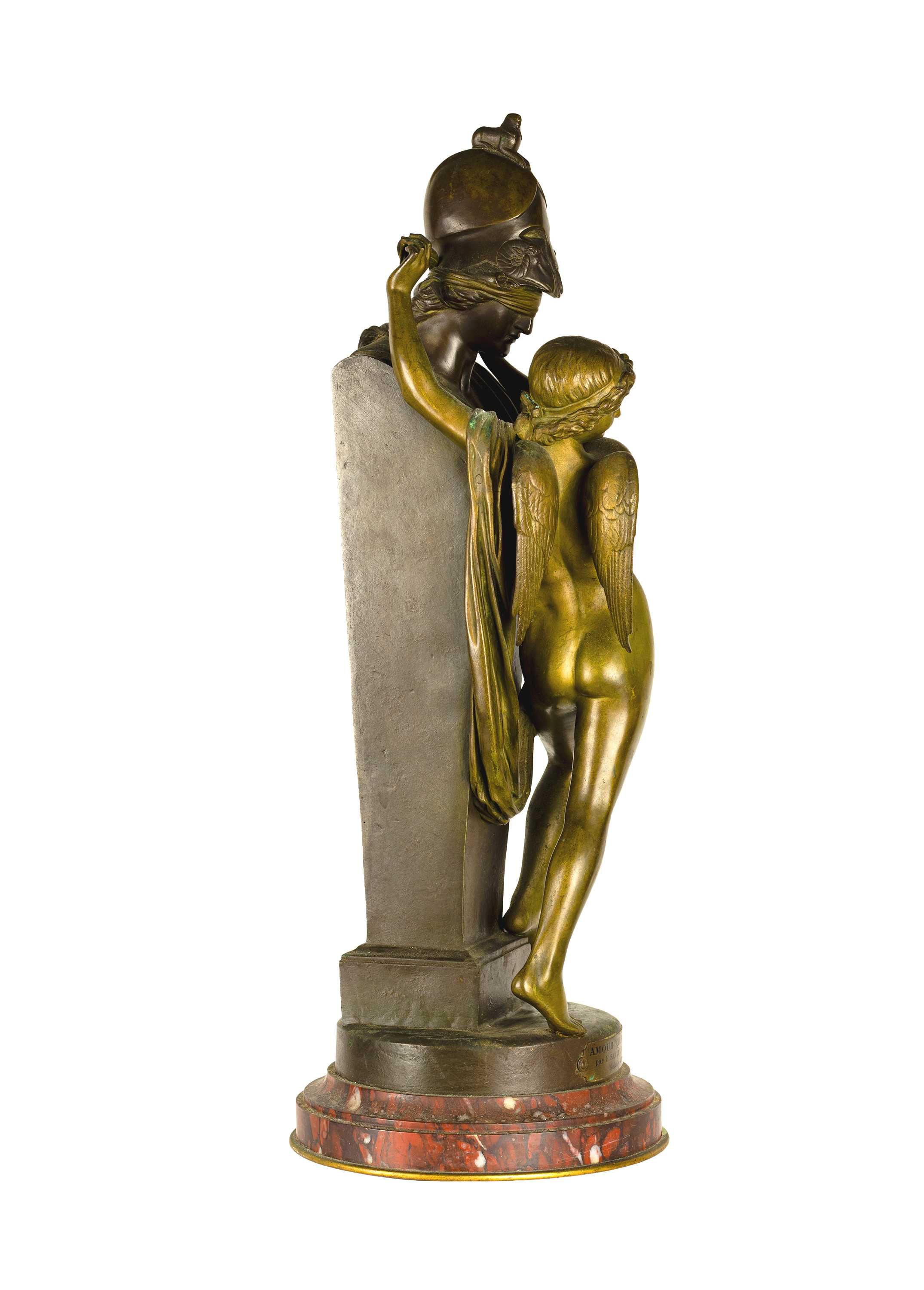 Estátua bronze Amor cativo Felix Sanzel | século XX