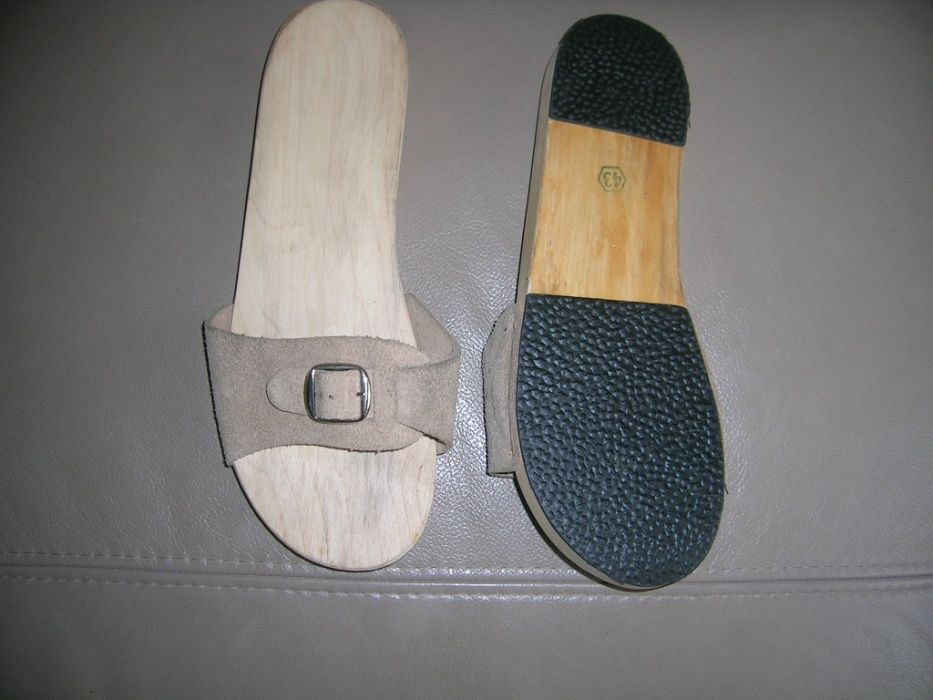 Chodaki (trepy) drewniane roz. 43  NOWE!!!