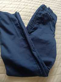 Granatowe spodnie/ eleganckie r.128